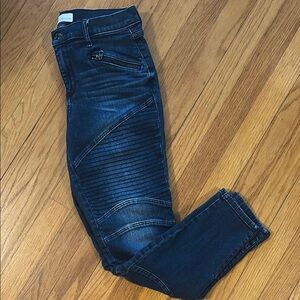 Dark Blue Textured Denim Jeans